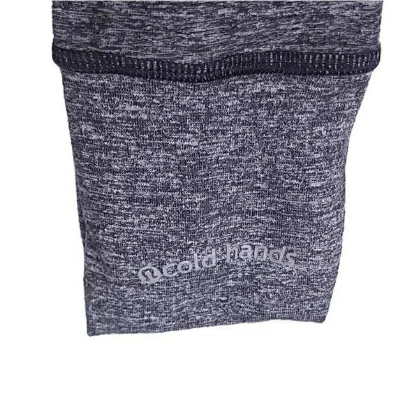 Lululemon Jacket Gray 6 Half Zip Long Sleeve Thumbholes Zip Pockets Ruffles - Picture 4 of 8